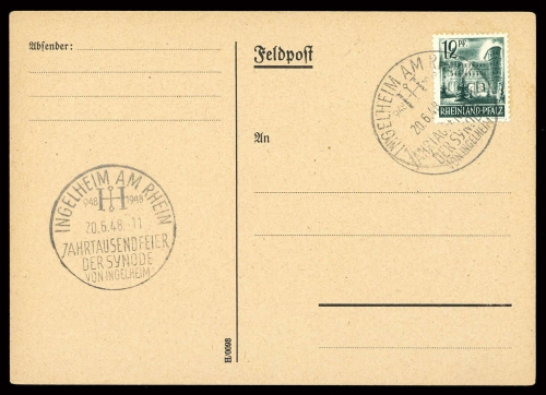 Französische Zone Rheinland Pfalz, Brief