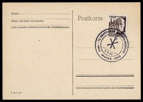 Französische Zone Rheinland Pfalz, Brief
