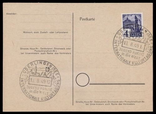 Französische Zone Baden, Brief