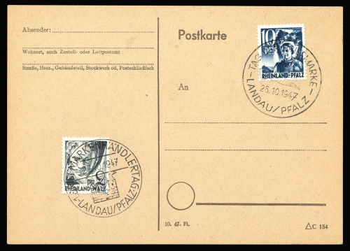 Französische Zone Rheinland Pfalz, Brief