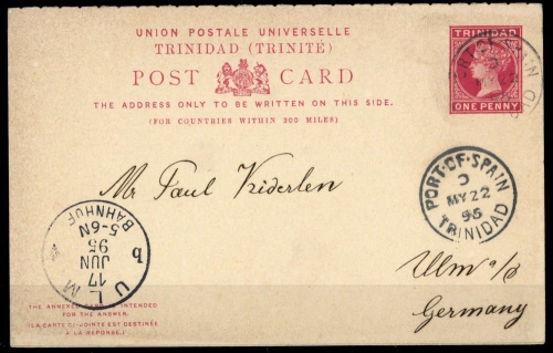 1894, Trinidad und Tobago, Ascher P 6, Brief
