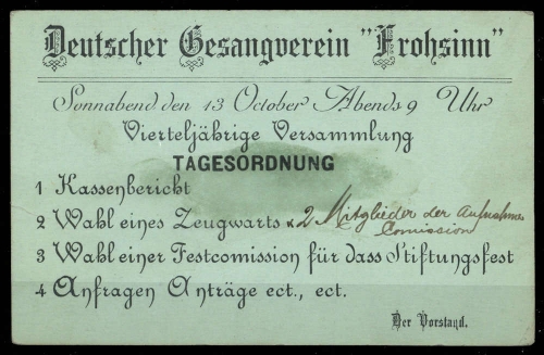1894, Chile, Brief