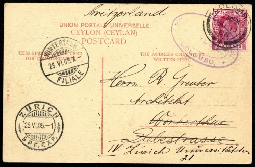 1905, Ceylon, Brief