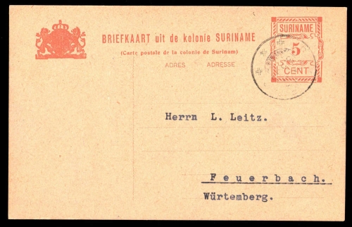 1913, Surinam, Brief