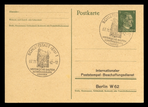 Deutsche Besetzung II. WK Elsass, Brief