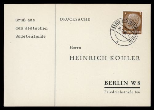 Sudetenland, Brief