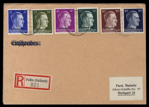 1941, Deutsche Besetzung II. WK Ostland, 1-18, Brief