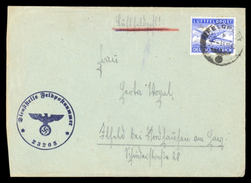 1942, Deutsche Besetzung II. WK, Feldpostmarken, 1 A, Brief
