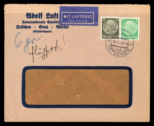 Sudetenland, DR 523 u.a., Brief
