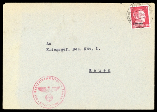 1941, Deutsche Besetzung II. WK Ostland, 8, Brief