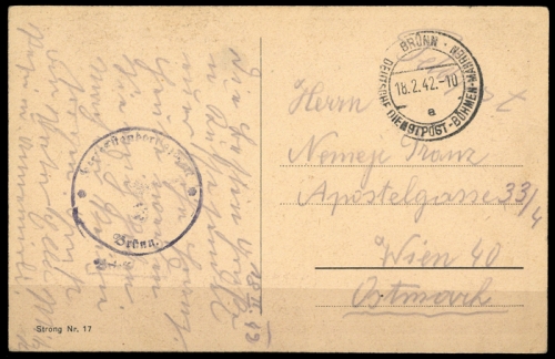 1942, Böhmen und Mähren, Brief