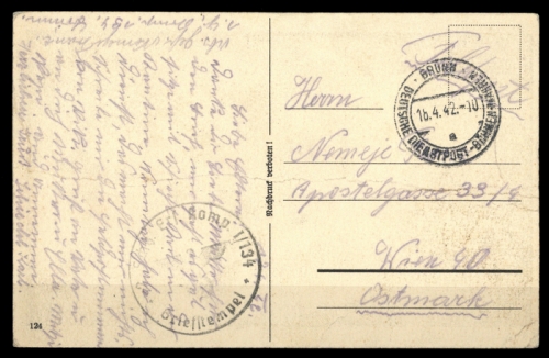 1942, Böhmen und Mähren, Brief