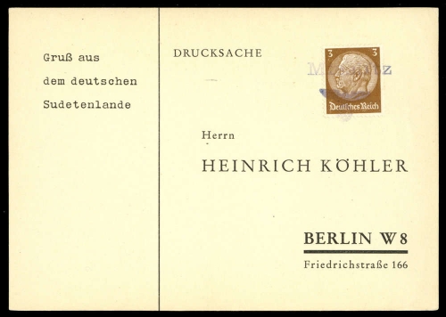 Sudetenland, 513, Brief