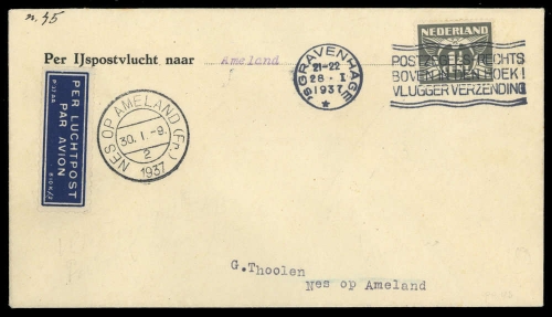 1937, Niederlande, 281, Brief