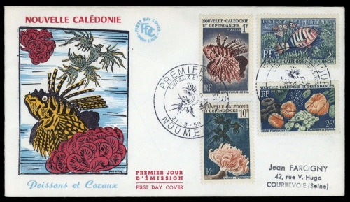 1959, Neukaledonien, 364-67, FDC