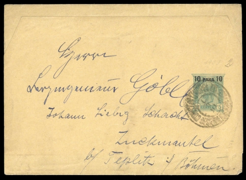 1900, Österreich Post in der Levante, S 2, Brief