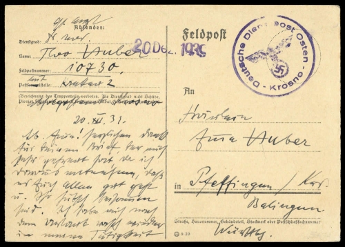 1939, Generalgouvernement, Brief