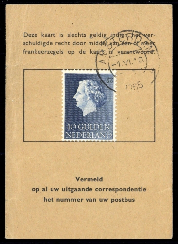 1954, Niederlande, 706, Briefst.