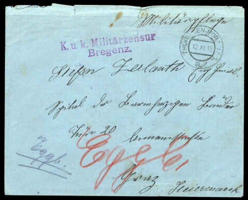 Österreich Feldpost Allgemeine Ausgaben, Brief