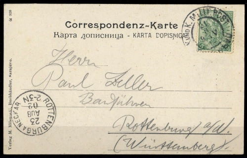 Bosnien und Herzegowina (Österr.), 13 A, Brief