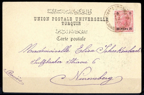 1890, Österreich Post in der Levante, 22, Brief