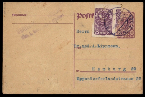 1919, Österreich, P 240, 280 FL, Brief