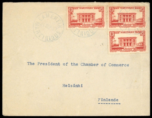 1933, Martinique, 138 (3), Brief