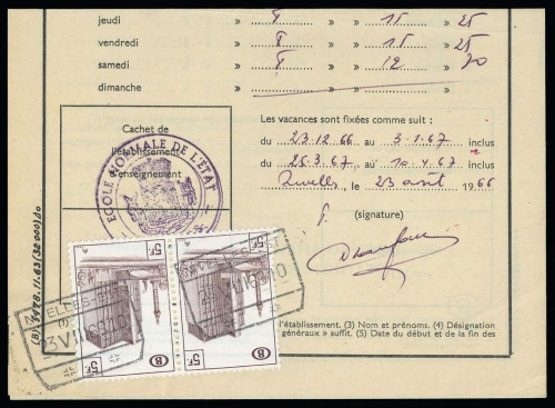 1966, Belgien Eisenbahnpaketmarken, 305 (2), Briefst.