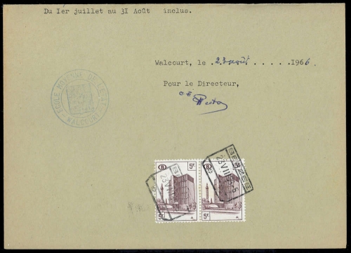 1966, Belgien Eisenbahnpaketmarken, 305 (2), Briefst.