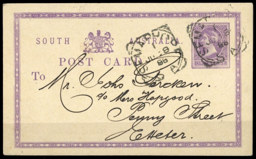 1877, Südaustralien, P 1, Brief