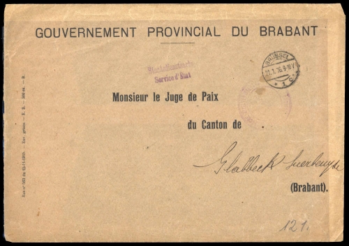 1916, Belgien, Brief
