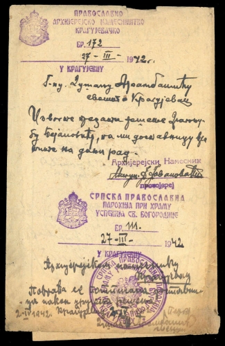 1942, Serbien, Briefst.