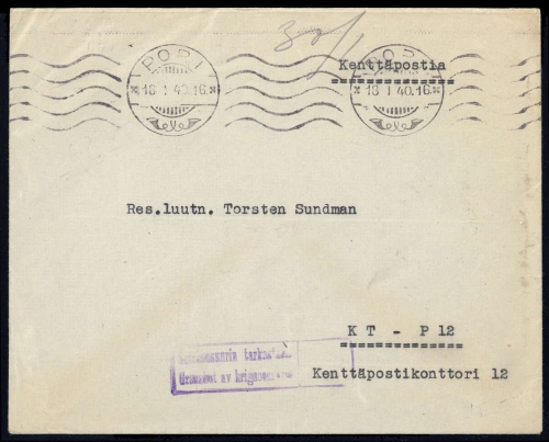 1940, Finnland, Brief