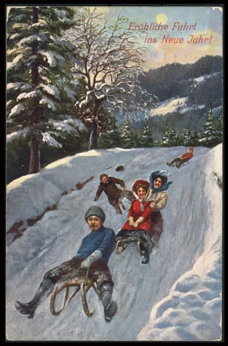 Sport u. Spiel,Wintersport,Rodeln, Bob, Brief