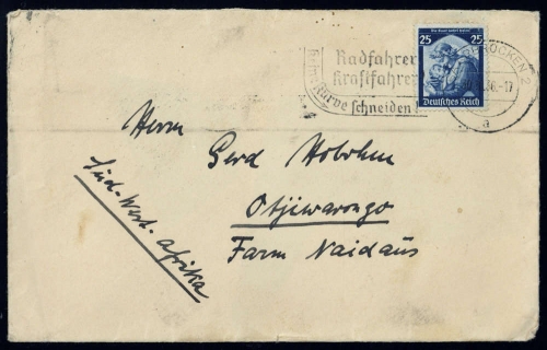 Deutsche Kolonien Südwestafrika, DR 568, Brief