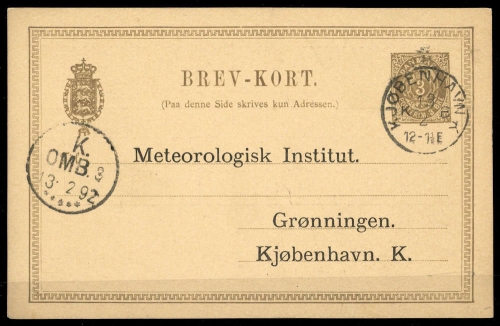 1892, Dänemark, DP, Brief