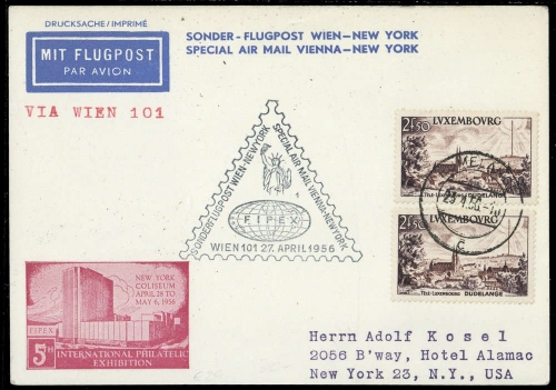 1956, Luxemburg, 536 (2), Brief