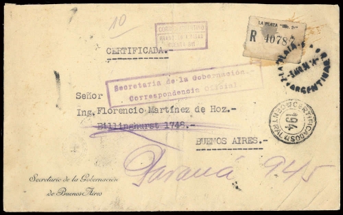 1934, Argentinien, Brief
