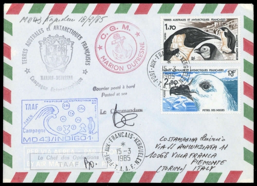 1985, Französische Gebiete in der Antarktis, 196-97, Brief