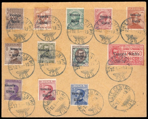 1918, Italien Besetzung I. WK Julisch Venetien, 19-29, 32, Brief