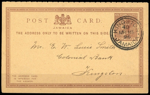 1883, Jamaica, P 18 I, Brief