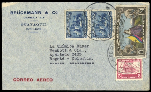 1938, Ecuador, 395 u.a., Brief