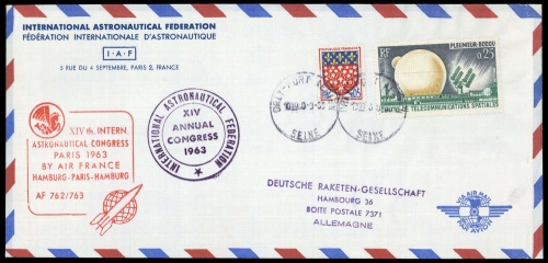 1963, Weltraum,Raumfahrt,sonstige, Brief