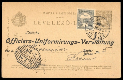 1901, Ungarn, P 24 u.a., Brief