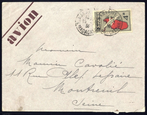 1935, Madagaskar, 221, Brief