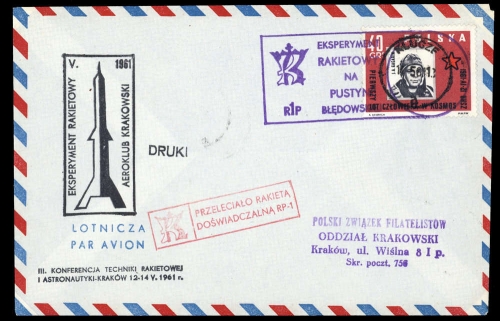 1961, Luftfahrt,Raketenpost,allgemein, 1226, Brief