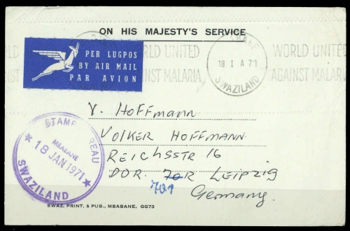 1971, Swaziland, Brief