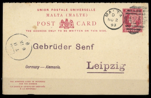 1884, Malta, P 2 a, Brief