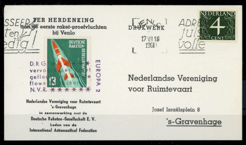 1961, Luftfahrt,Raketenpost,allgemein, 471, Brief