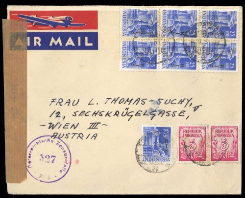 1950, Indonesien, 49 (7), 76 (2), Brief